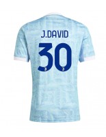 Juventus Jonathan David #30 Bortedrakt 2025-26 Korte ermer